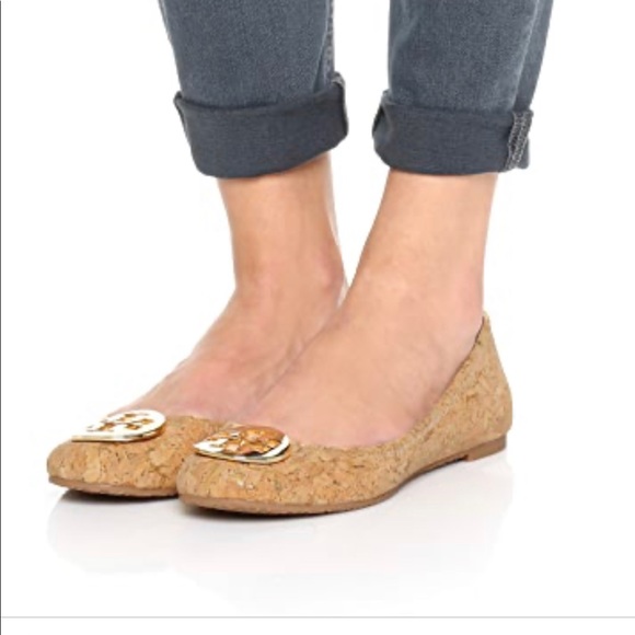 Tory Burch Reva Cork Ballet Flats - Picture 4 of 8